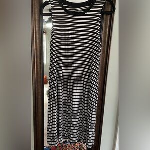 Black and White Striped Women's Dress